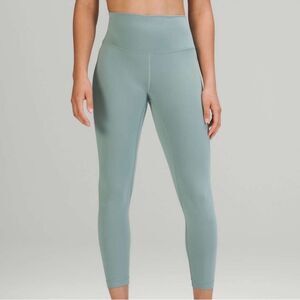 LULULEMON CONTOUR FIT Wunder Train High Rise crop 23” Legging Misty Glade sz 10